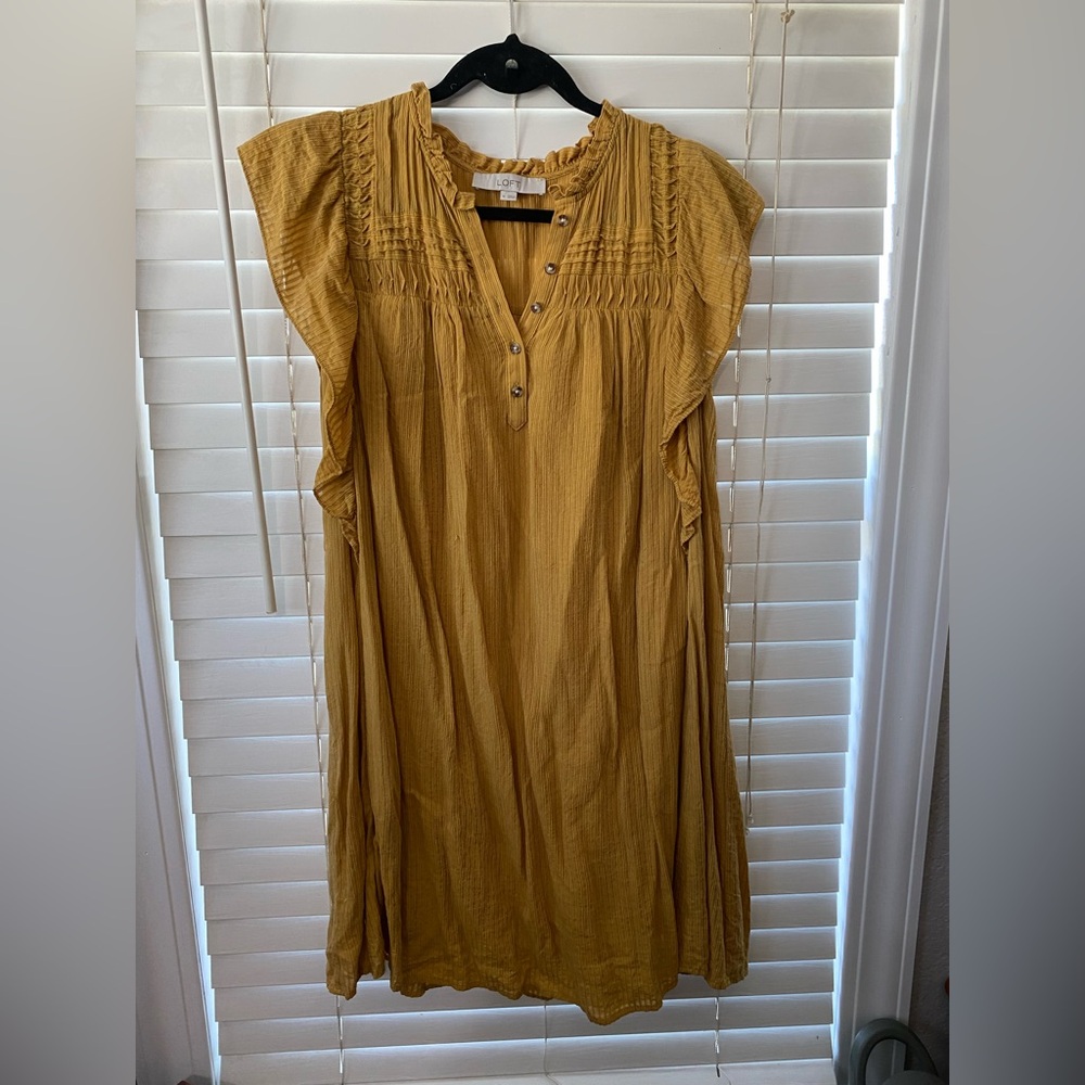 Accepting offers- LOFT Mustard Yellow Dress